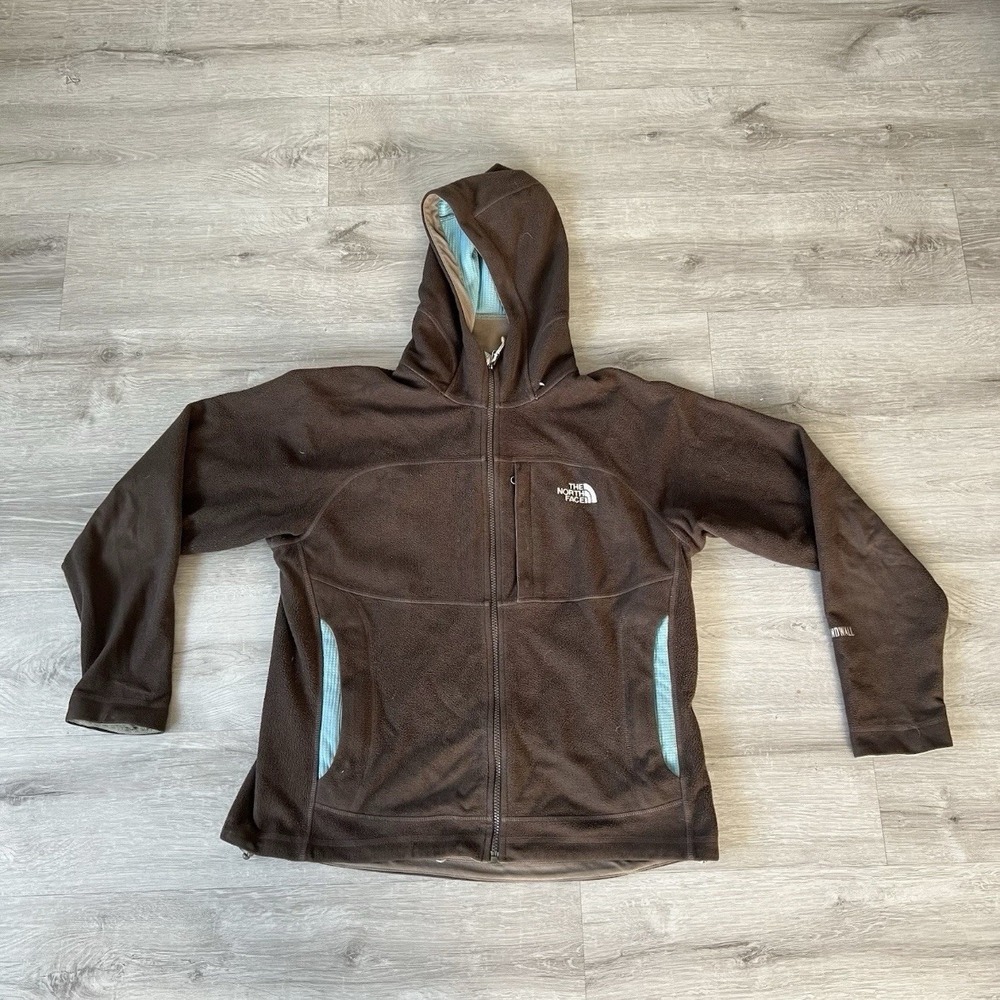 The North Face Windwall Jacket Womens Medium Brown Full Zip Hooded Coat